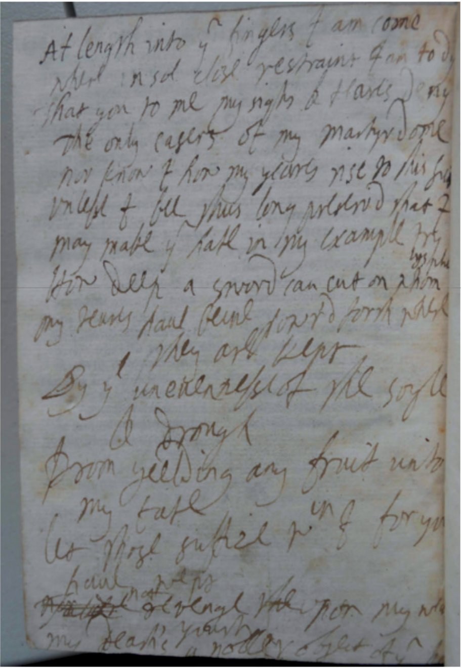 The unsigned sonnet in the 1607 Lope de Vega volume at Audley End, in the younger Henry Neville’s hand. Reproduced by John Casson, Notes and Queries 64.3 (2017), p. 451, fig. 1.
