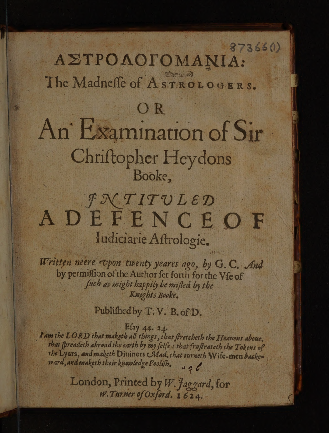 Astrologomania title page