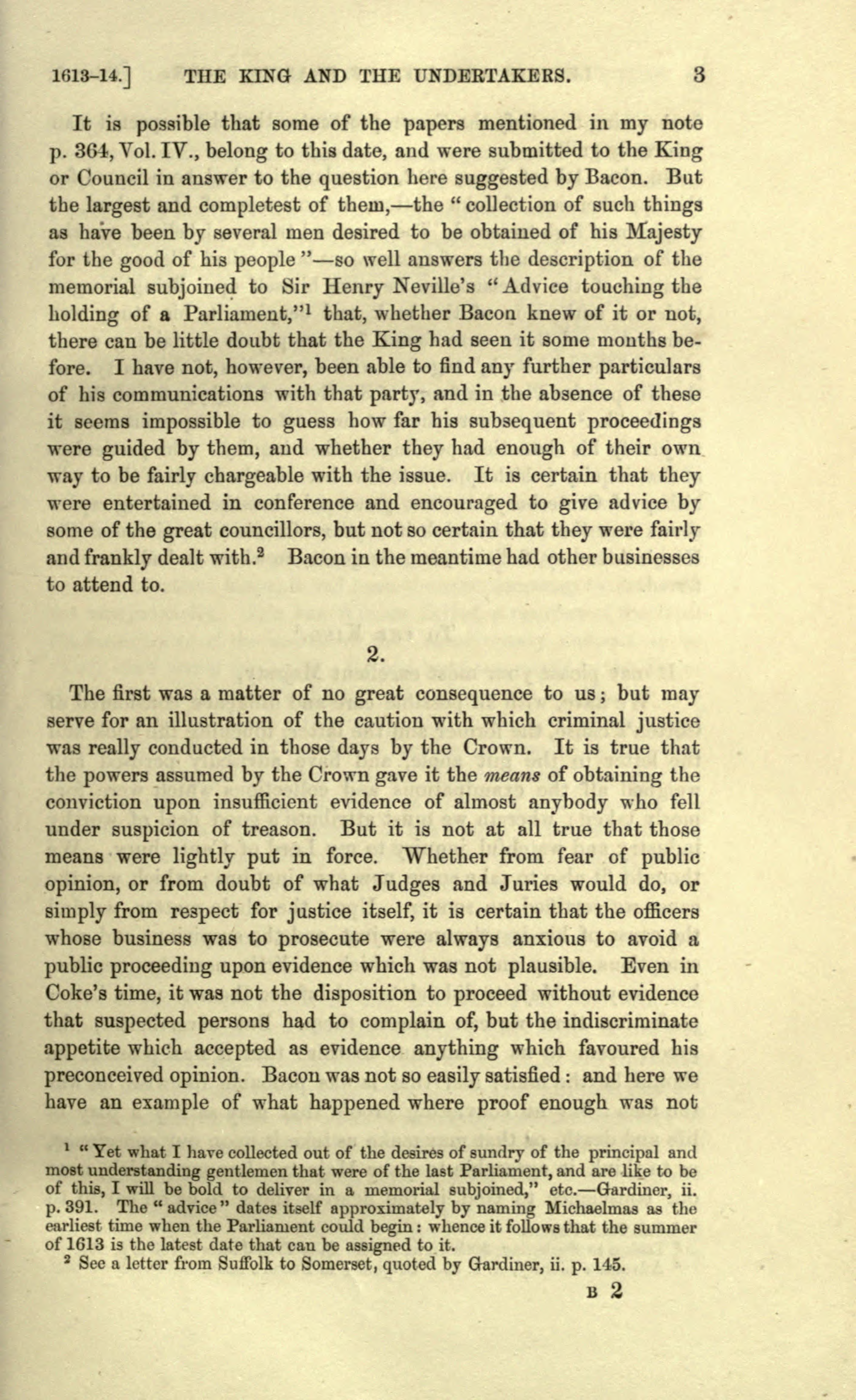 Spedding, Letters and Life vol. V, p. 3 - Neville's Advice named