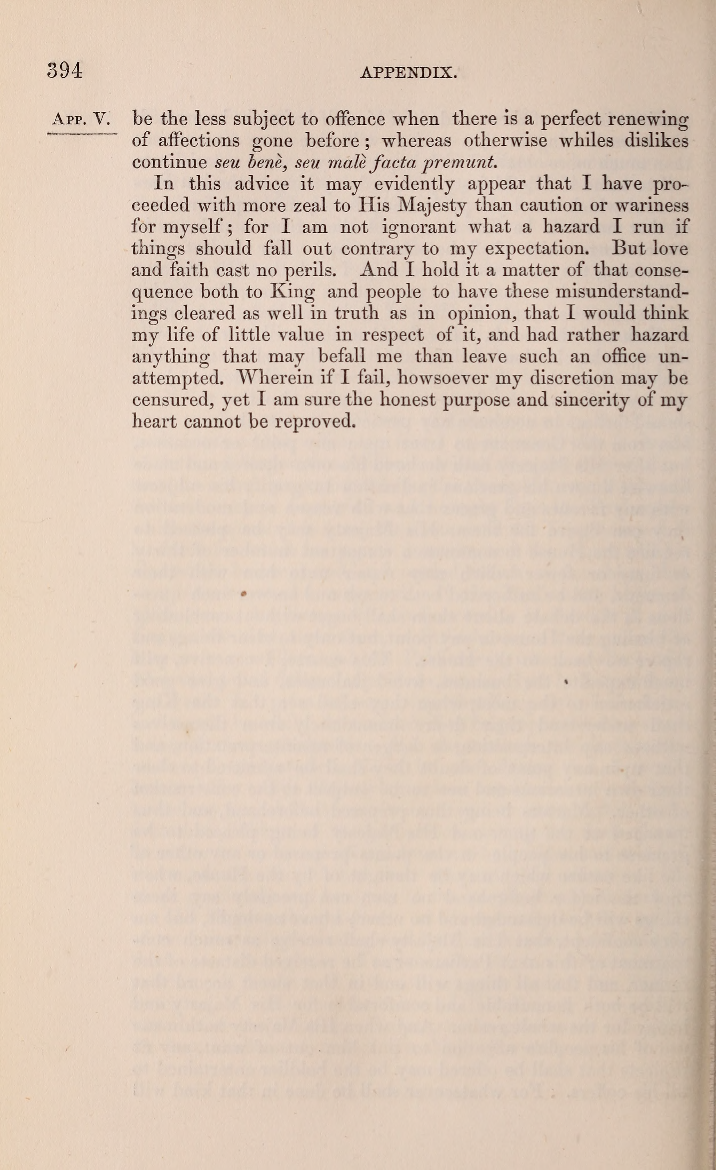 Gardiner 1863 Appendix V, p. 394 - conclusion of the Advice
